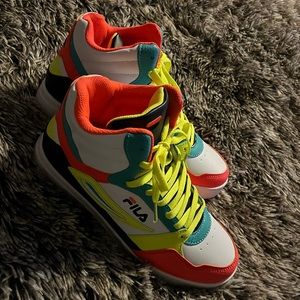Womens neon high top sneakers